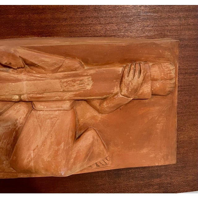 1930s George Aarons, Large George Aarons Terracotta Sculpture Relief Art Deco Plaque Wpa Artist For Sale - Image 5 of 10