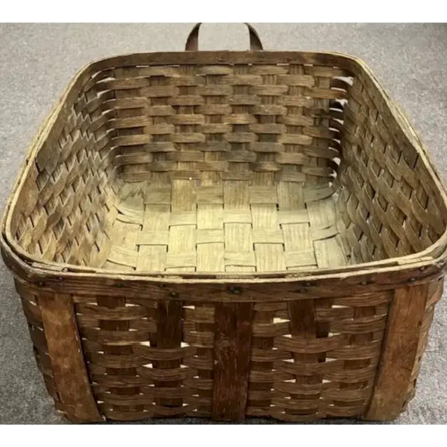 Antique American Hickory Basket For Sale - Image 4 of 6