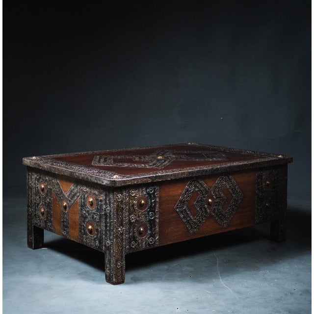Wood Handcrafted Table from Touareg For Sale - Image 7 of 8