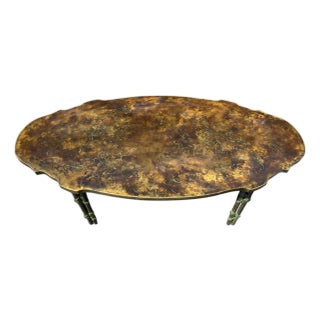 1960s Philip & Kelvin LaVerne Bronze Coffee Table With Biblical Scenes For Sale