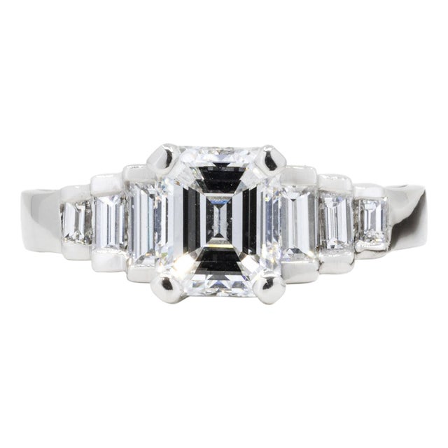 Late 20th Century 1.51 Carat F VS2 EC GIA Ring, Size 5 For Sale