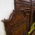 Brown Wooden Double Bed with Shaped Headboard and Turned Legs For Sale - Image 8 of 12