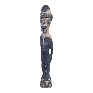 VintageTribal Oceanic Papua-New Guinea Standing Ancestor Figure Sculpture 22" H For Sale