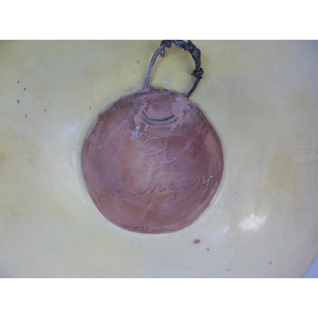 1960s Hungarian Mid Century Modern Ceramic Wall Plate by Livia Gorka For Sale In Miami - Image 6 of 8