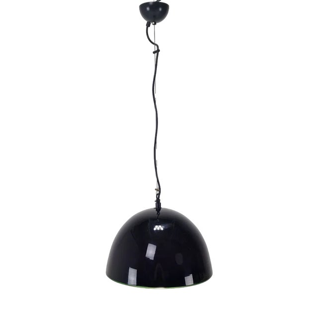 Murano Glass Neverrino Pendant Lamp by Gae Aulenti from Vistosi, 1970s For Sale