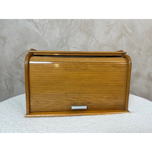 1960s Vintage Oak Filing Cabinet, 1960 For Sale - Image 5 of 11