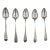 Set of 5 Sterling Silver Coffee Spoons by Peter & Ann Bateman For Sale