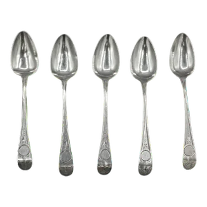 Set of 5 Sterling Silver Coffee Spoons by Peter & Ann Bateman