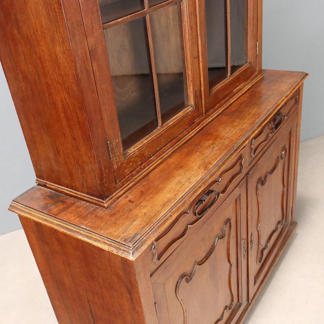 Antique Cupboard in Walnut Veneer, Italy, 20th Century For Sale - Image 12 of 14