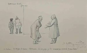 Henry Gabriel Ibels, Sketch, Drawing in China Ink, 1915