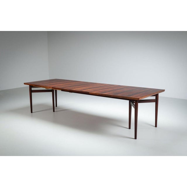 Large Model 201 Dining Table in Rosewood by Arne Vodder for Sibast, Denmark, 1960s For Sale - Image 10 of 14