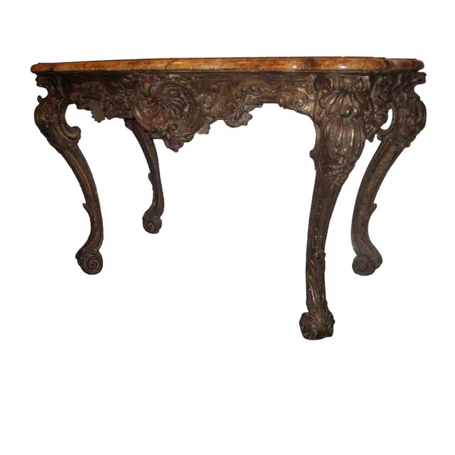 Antique, Silver Gilded, Italian Console For Sale