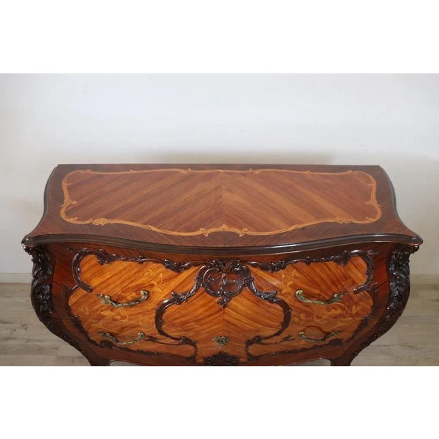 Wood Vintage Chest of Drawers with Inlay Walnut, 1930s For Sale - Image 7 of 15