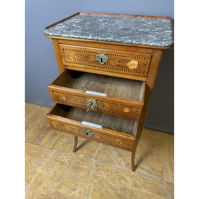 Louis XV Cherrywood Side Table with Drawers For Sale - Image 6 of 8