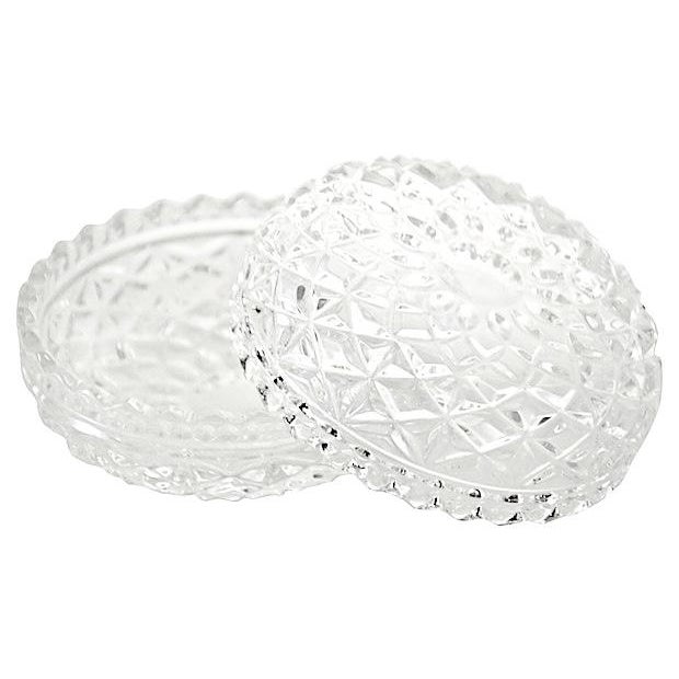 Diamond Pattern Glass Box Chairish