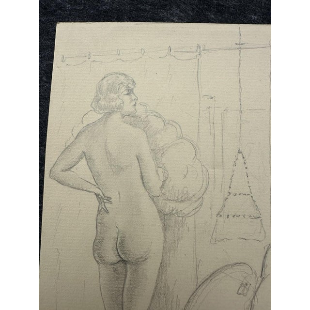 Carl Heinz Berberich, Nude Drawing, 1923, Pencil For Sale - Image 10 of 13