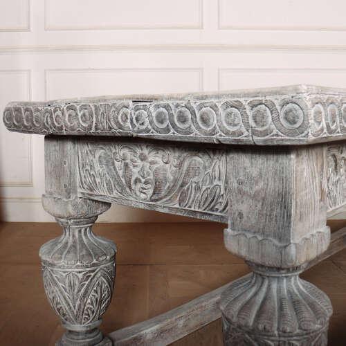 19th Century English Bleached Oak Centre Table For Sale - Image 5 of 10