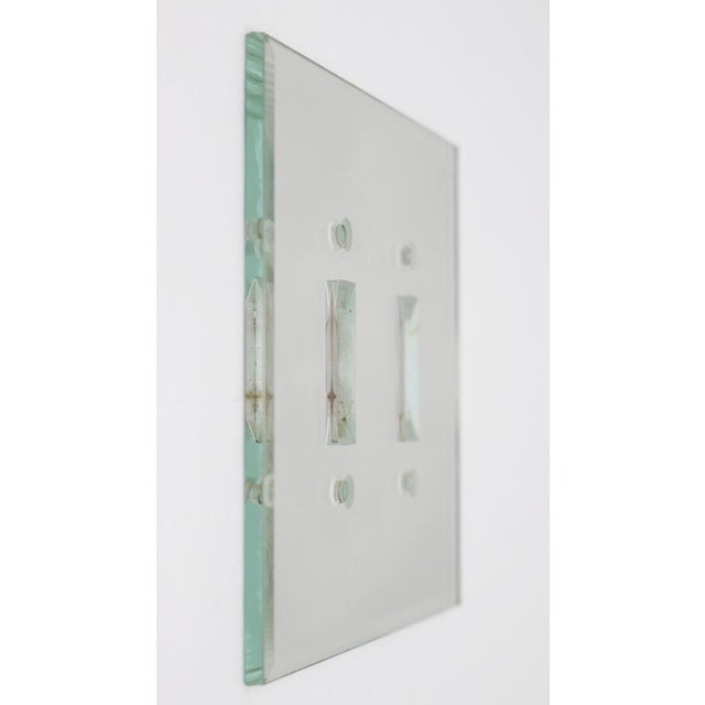 Newly made mirror single two gang light switch wall plate cover with a beveled edge. The original mounting screws are not...