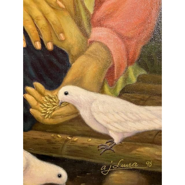 1990s Mother and Child Painting From Southeast Asia, Framed For Sale - Image 4 of 4