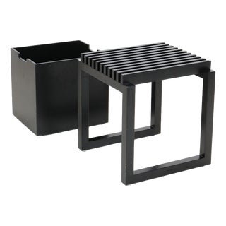 Vintage Cutter Stool and Box by Niels Hvass for Trip Trap, 1990s, Set of 2 For Sale