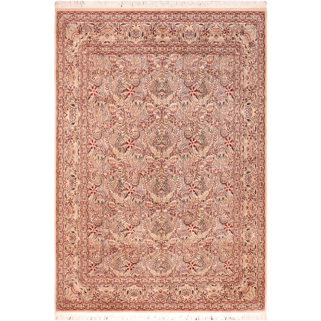 Elegant Nagi Pak-Persian Caren Beige/Red Wool Rug - 8'2'' X 10'6'' For Sale - Image 9 of 9