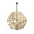 Circular ceiling lamp composed of a cluster of white Murano glass flowers with transparent edges. Each Murano glass flower...