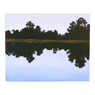 Landscape Painting Acrylic on Canvas Hank Pugh 2017 Norfolk Va 30x24 For Sale
