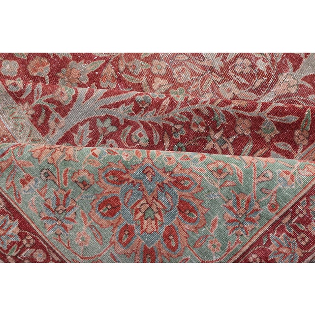 Antique Indian Amritsar Rug With Tree of Life Design in Rich Reds 9'10 X 14'7 For Sale - Image 11 of 12