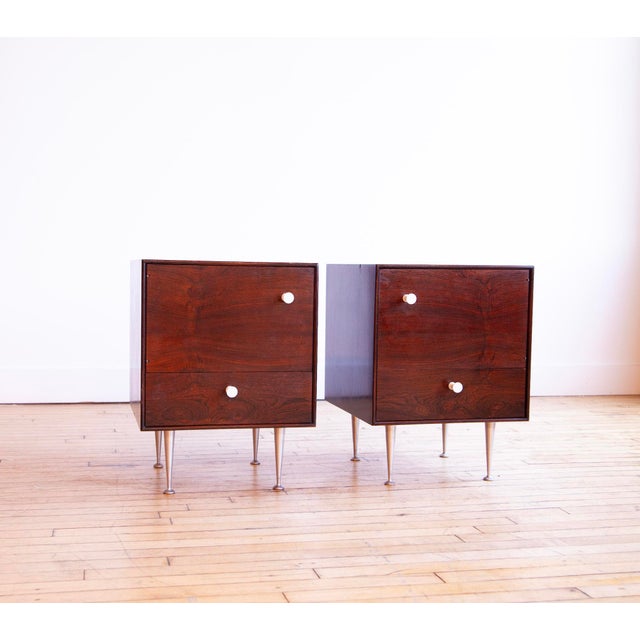Mid-Century Modern Pair of 1950s George Nelson Rosewood Nightstands for Herman Miller, Attributed For Sale - Image 3 of 8
