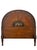 An elegant antique Neoclassical twin bed crafted in richly figured mahogany with exceptional hand-painted classical panels...