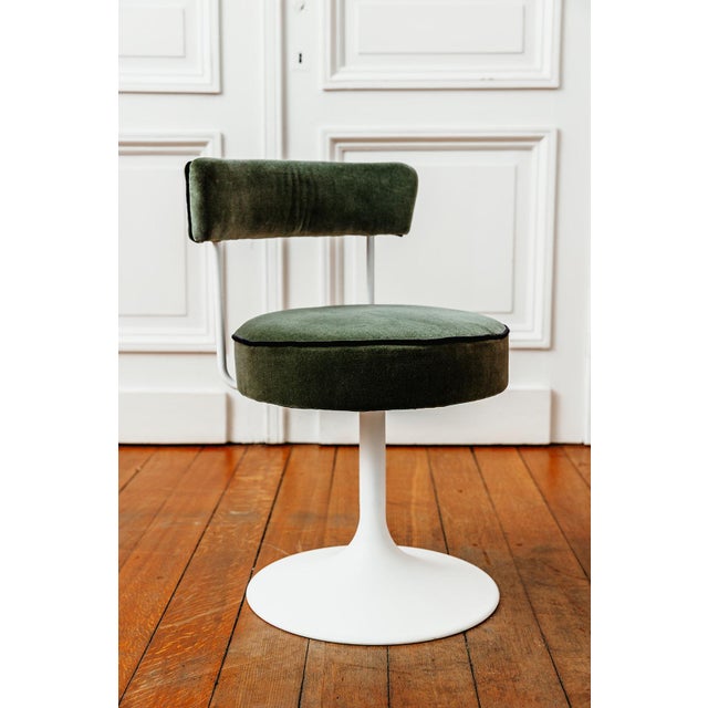 Textile Stools and Chairs with Tulip Legs, 1960, Set of 5 For Sale - Image 7 of 14