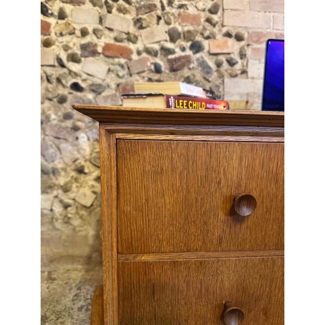 Brown Vintage Danish Oak Kneehole Desk from Meredew, 1950s For Sale - Image 8 of 18