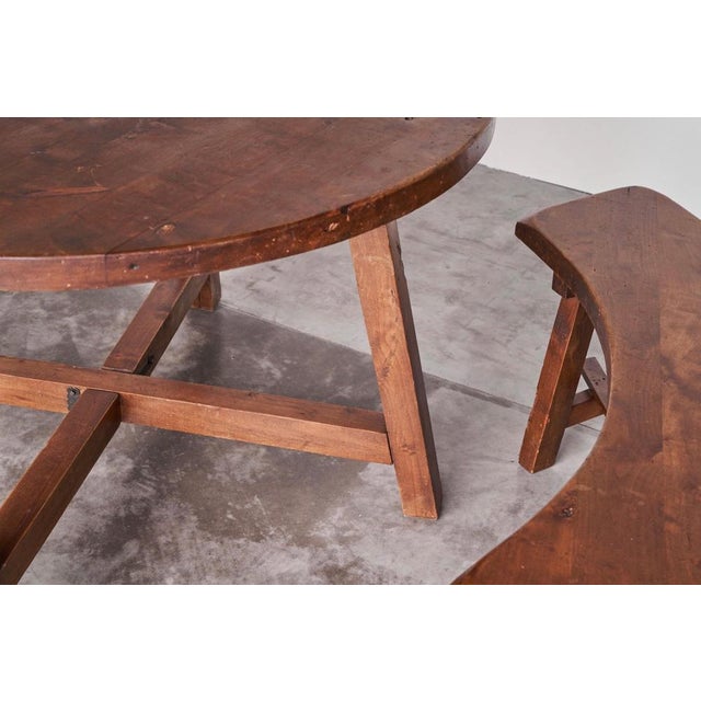 Scandinavian Cabinetmaker Table and Benches in Pine, 1940s, Set of 3 For Sale - Image 10 of 14