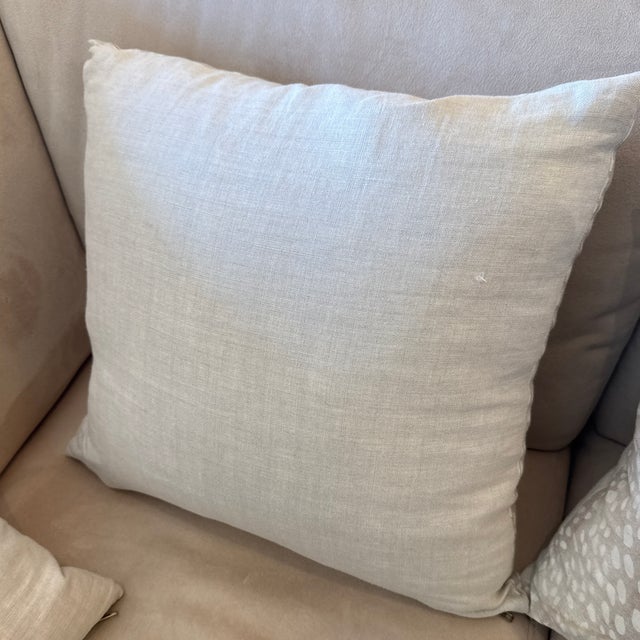 Taupe Rebecca Atwood Speckled Pillows, Set of Three For Sale - Image 8 of 12