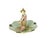 An extraordinary Secession Style Ernst Wahliss hand-painted porcelain figurine tray with an elegant seated maiden flanked...