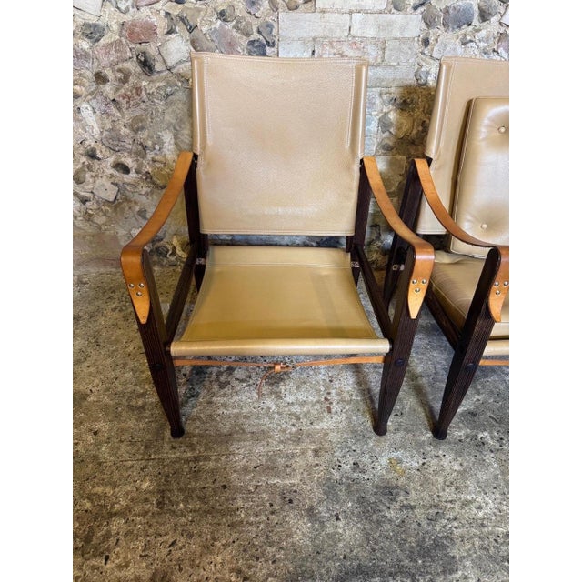KK47000 Safari Chairs in Leather attributed to Kaare Klint for Carl Hansen & Søn, 2010s, Set of 2 For Sale - Image 18 of 18