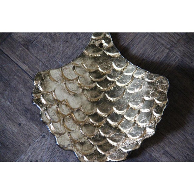 Glass Green and Gold Murano Glass Chandelier with Scale Decoration, 2000s For Sale - Image 7 of 18