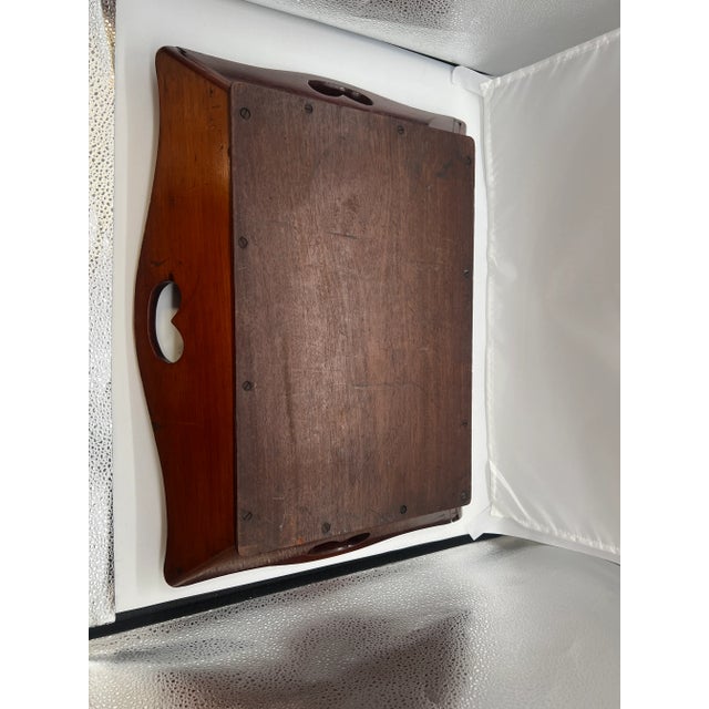 Rare Form - George III Mahogany Butler's Tray W/ Beveled Handles C. 1790 For Sale - Image 9 of 9