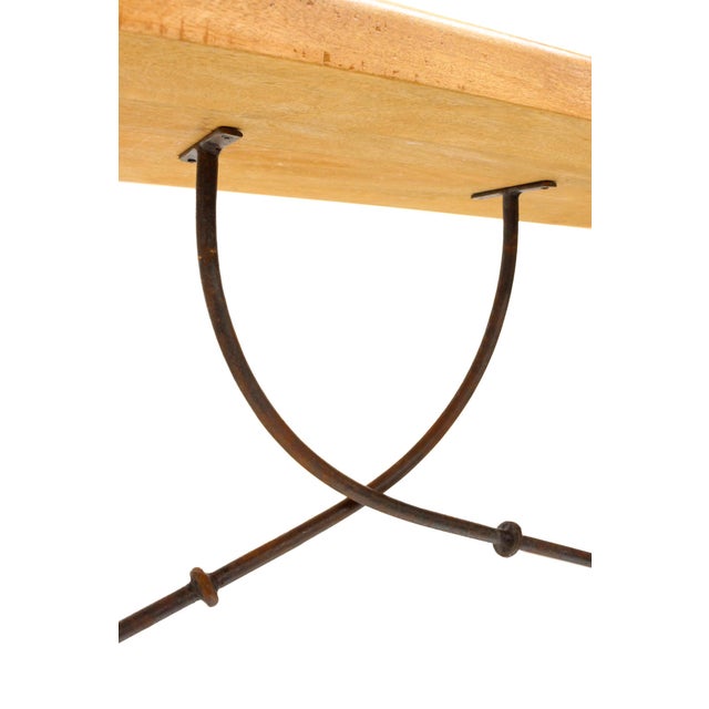 Console Table Wood and Iron For Sale - Image 9 of 10