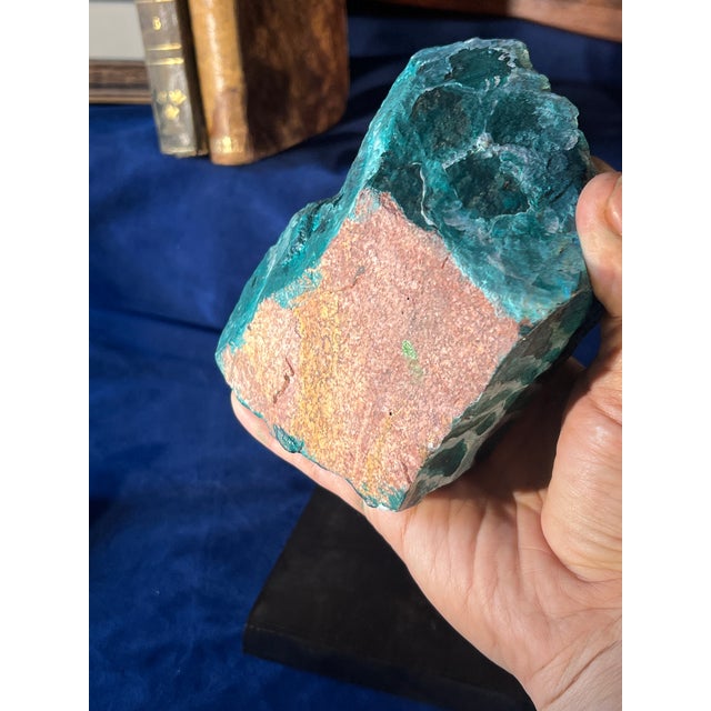 Tan Pair of Early 20th Century Chinese Carved Marble Lions on the Faux Malachite Stone Bases For Sale - Image 8 of 14