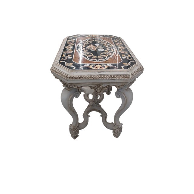 Antique Italian Pietra Dura Table Circa 1880s For Sale - Image 4 of 5