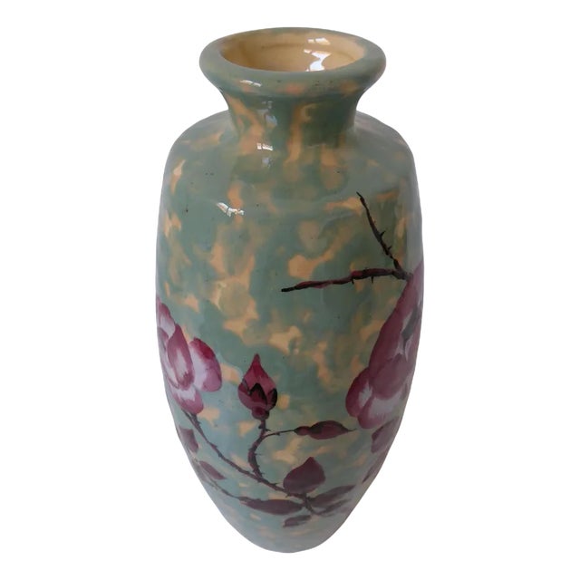 High Art Deco French Ceramic Vase by Dargyl For Sale