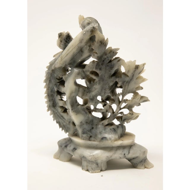 Stone Mid 20th Century Chinese Soapstone Hand-Carved with Phoenix For Sale - Image 7 of 13