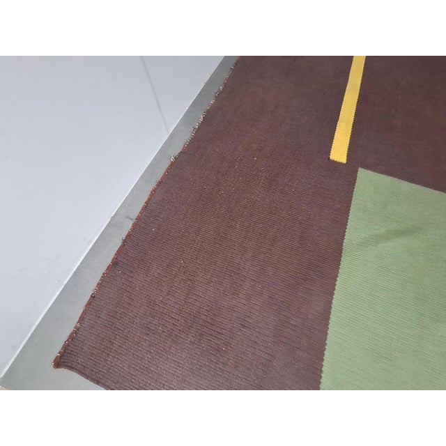 Mid-Century Modern Geometric Rug, Czechoslovakia, 1960s For Sale - Image 14 of 17