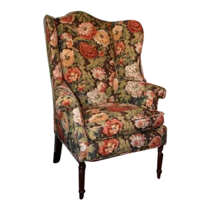 19th Century Antique American Sheraton Wing Chair