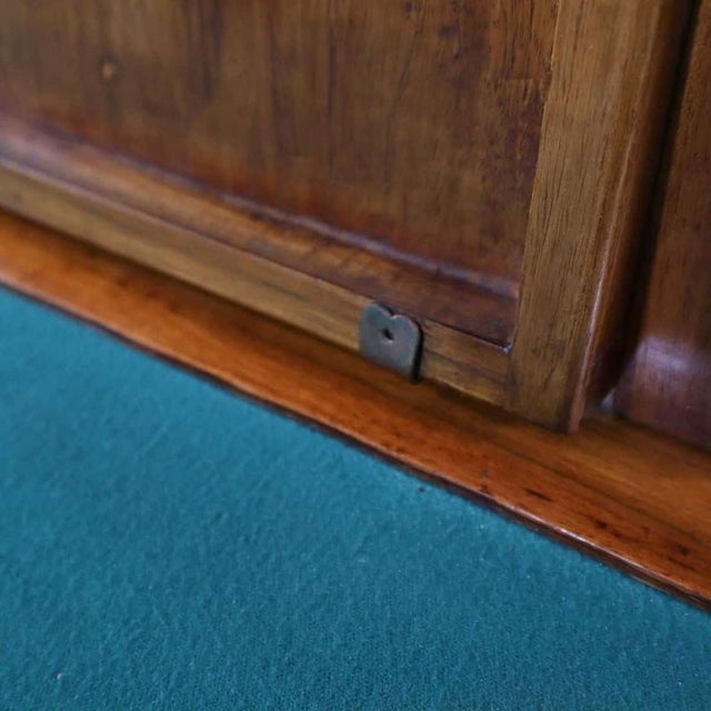 Wooden Vanity Table with Mirror and Green Fabric Top For Sale - Image 11 of 14