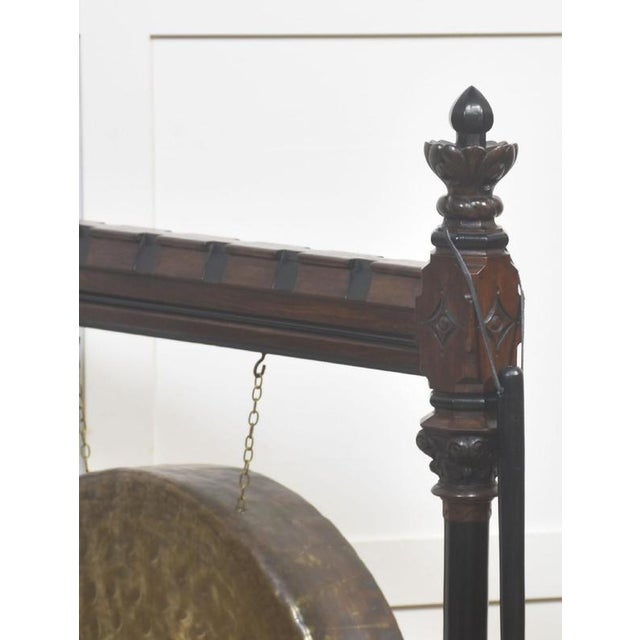 Monumental Gothic Revival Walnut Dinner Gong For Sale - Image 9 of 11
