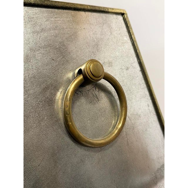 Contemporary Leather Drum Table For Sale - Image 9 of 9