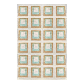 Color Study Handwoven Wool Flatweave 10' x 14' Rug - Silver Lake For Sale