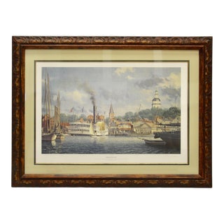 John Morton Barber; "Annapolis, Circa 1900" Framed Lithograph For Sale